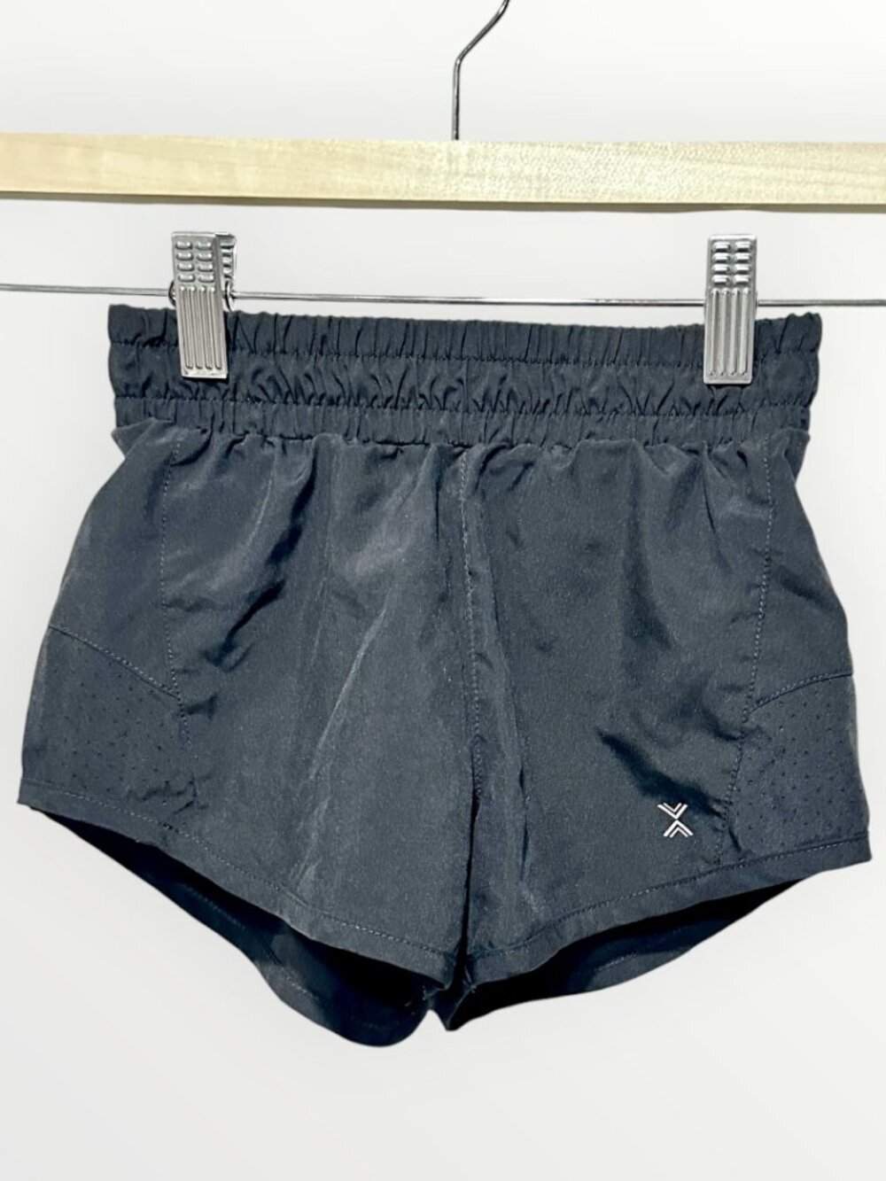 Xersion Quick-DRI Girls Activewear Shorts Drawstring Elastic Waist Black Siz XXS